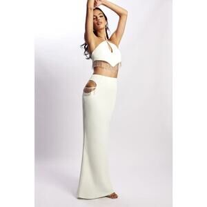 Meshki Maxi White Skirt